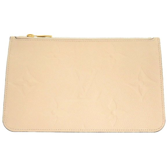 LOUIS VUITTON Neverfull Pouch Monogram Empreinte Crème LV 0197 ⭐ - Picture 3 of 6